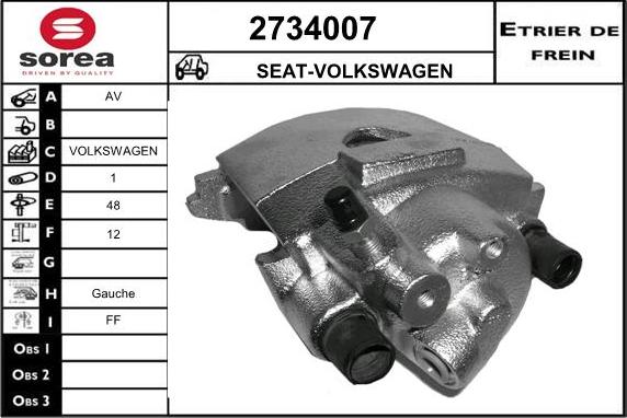 EAI 2734007 - Тормозной суппорт autosila-amz.com