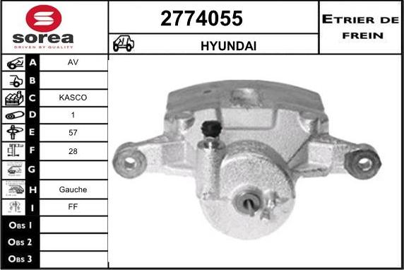 EAI 2774055 - Тормозной суппорт autosila-amz.com