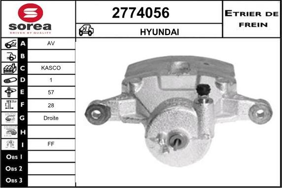 EAI 2774056 - Тормозной суппорт autosila-amz.com