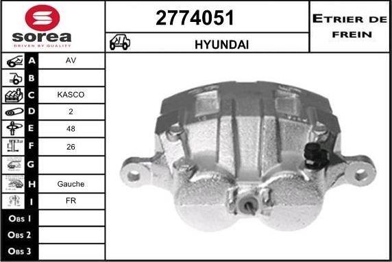 EAI 2774051 - Тормозной суппорт autosila-amz.com