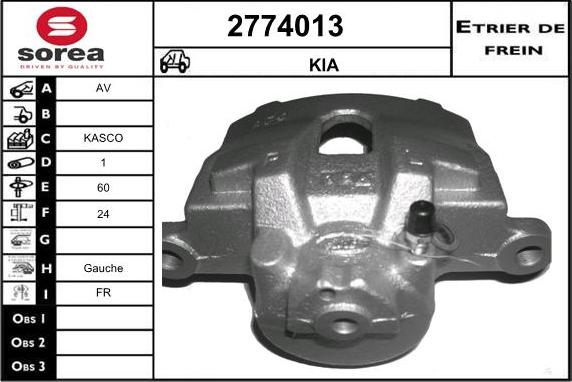 EAI 2774013 - Тормозной суппорт autosila-amz.com
