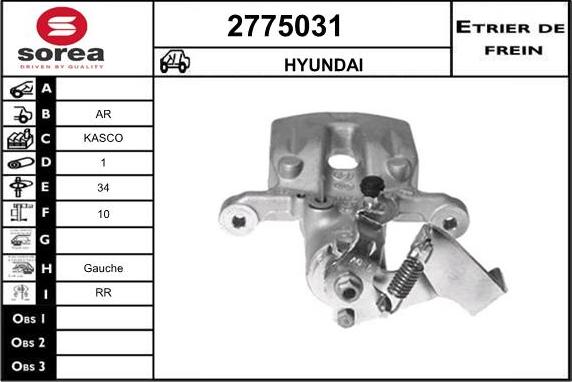 EAI 2775031 - Тормозной суппорт autosila-amz.com