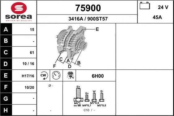 EAI 75900 - Генератор autosila-amz.com