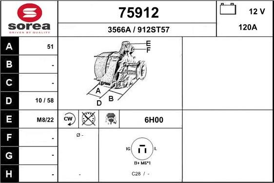 EAI 75912 - Генератор autosila-amz.com