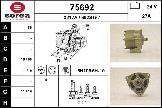 EAI 75692 - Генератор autosila-amz.com