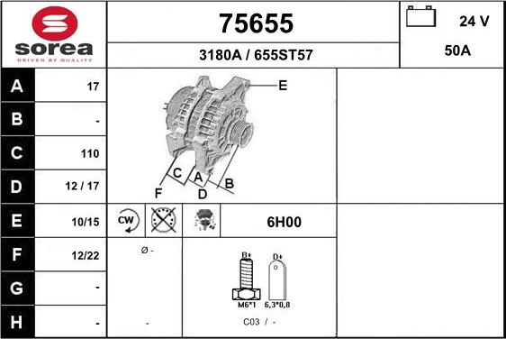 EAI 75655 - Генератор autosila-amz.com