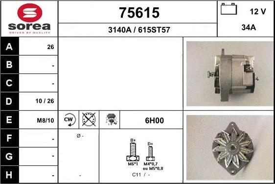 EAI 75615 - Генератор autosila-amz.com