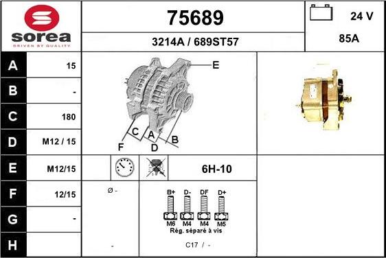 EAI 75689 - Генератор autosila-amz.com