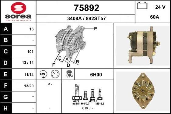 EAI 75892 - Генератор autosila-amz.com