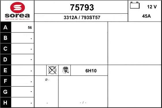 EAI 75793 - Генератор autosila-amz.com