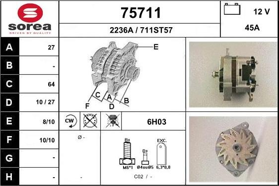 EAI 75711 - Генератор autosila-amz.com