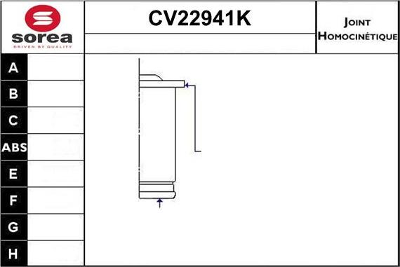 EAI CV22941K - Шарнирный комплект, ШРУС, приводной вал autosila-amz.com