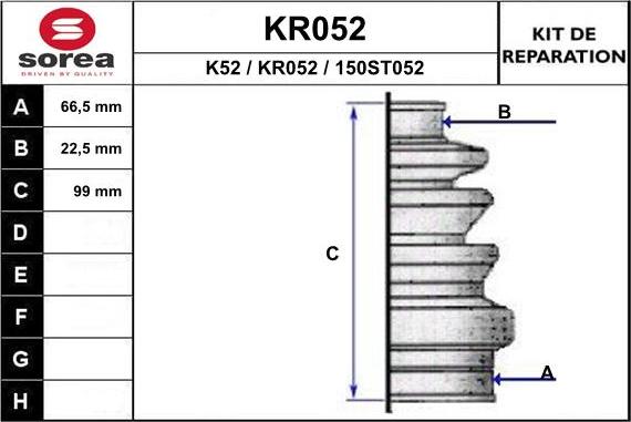 EAI KR052 - Пыльник, приводной вал autosila-amz.com