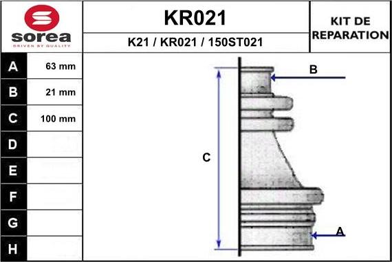 EAI KR021 - Пыльник, приводной вал autosila-amz.com