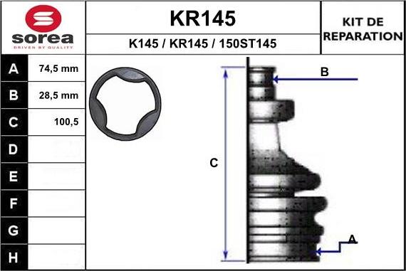 EAI KR145 - Пыльник, приводной вал autosila-amz.com