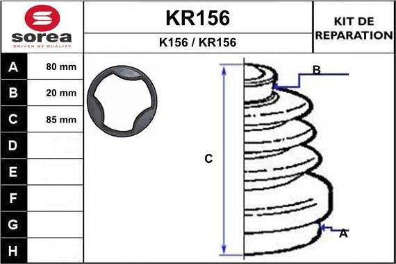 EAI KR156 - Пыльник, приводной вал autosila-amz.com