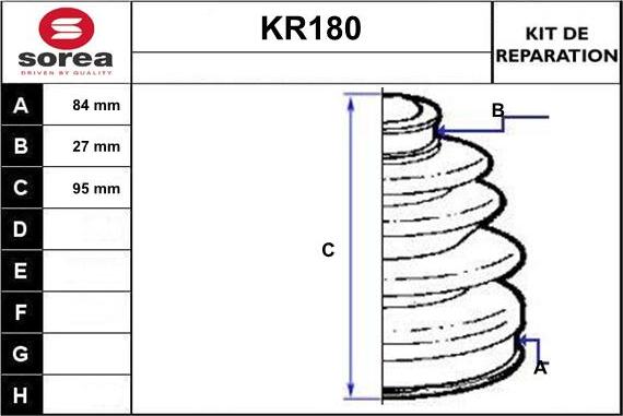 EAI KR180 - Пыльник, приводной вал autosila-amz.com