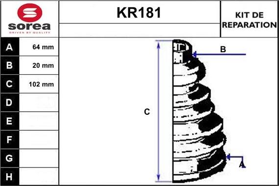 EAI KR181 - Пыльник, приводной вал autosila-amz.com