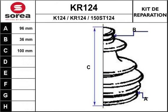 EAI KR124 - Пыльник, приводной вал autosila-amz.com