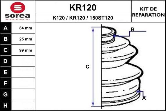 EAI KR120 - Пыльник, приводной вал autosila-amz.com