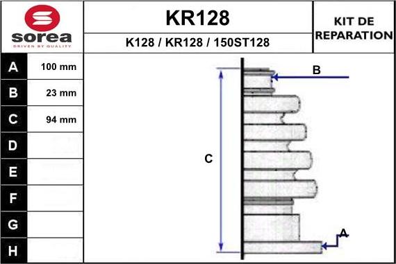 EAI KR128 - Пыльник, приводной вал autosila-amz.com