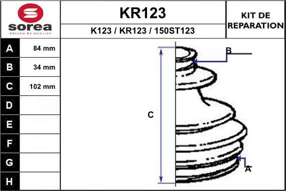 EAI KR123 - Пыльник, приводной вал autosila-amz.com