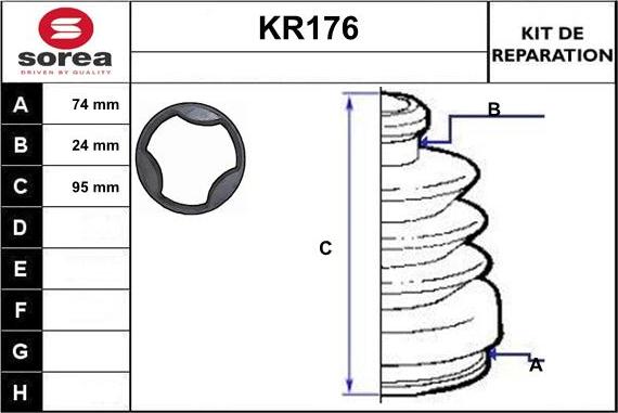 EAI KR176 - Пыльник, приводной вал autosila-amz.com