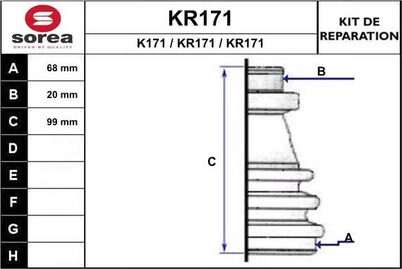 EAI KR171 - Пыльник, приводной вал autosila-amz.com
