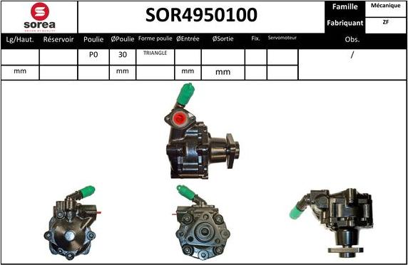 EAI SOR4950100 - Гидравлический насос, рулевое управление, ГУР autosila-amz.com