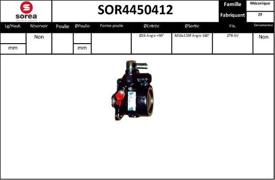 EAI SOR4450412 - Гидравлический насос, рулевое управление, ГУР autosila-amz.com