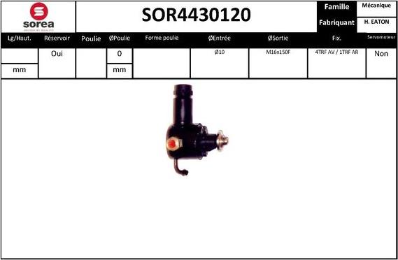 EAI SOR4430120 - Гидравлический насос, рулевое управление, ГУР autosila-amz.com