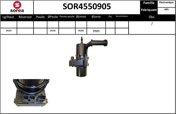 EAI SOR4550905 - Гидравлический насос, рулевое управление, ГУР autosila-amz.com
