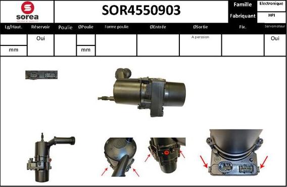 EAI SOR4550903 - Гидравлический насос, рулевое управление, ГУР autosila-amz.com