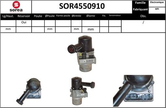 EAI SOR4550910 - Гидравлический насос, рулевое управление, ГУР autosila-amz.com