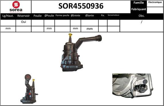 EAI SOR4550936 - Гидравлический насос, рулевое управление, ГУР autosila-amz.com