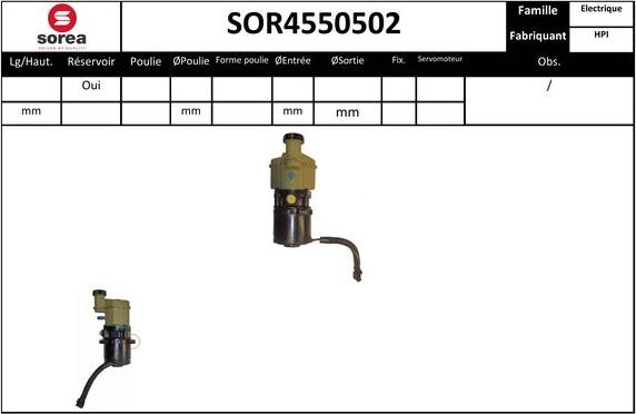 EAI SOR4550502 - Гидравлический насос, рулевое управление, ГУР autosila-amz.com
