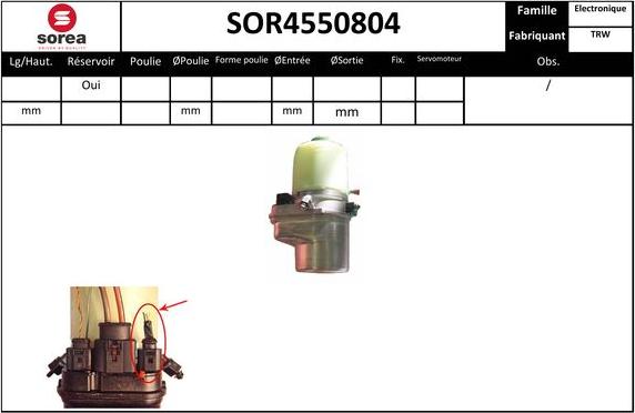 EAI SOR4550804 - Гидравлический насос, рулевое управление, ГУР autosila-amz.com