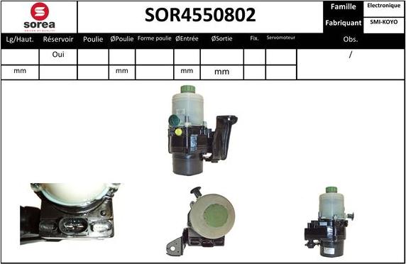 EAI SOR4550802 - Гидравлический насос, рулевое управление, ГУР autosila-amz.com