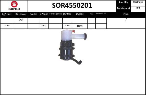 EAI SOR4550201 - Гидравлический насос, рулевое управление, ГУР autosila-amz.com