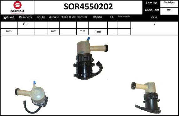 EAI SOR4550202 - Гидравлический насос, рулевое управление, ГУР autosila-amz.com