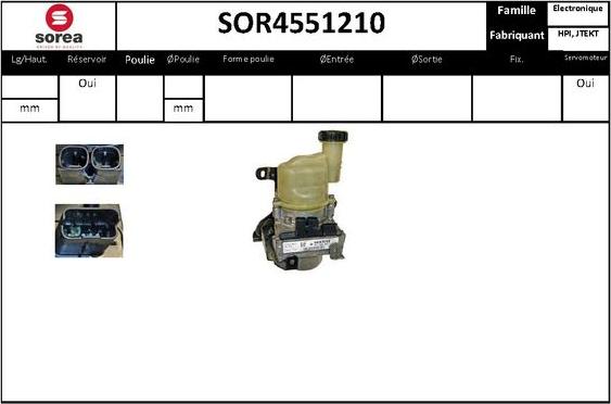 EAI SOR4551210 - Гидравлический насос, рулевое управление, ГУР autosila-amz.com
