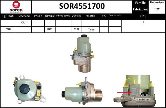 EAI SOR4551700 - Гидравлический насос, рулевое управление, ГУР autosila-amz.com