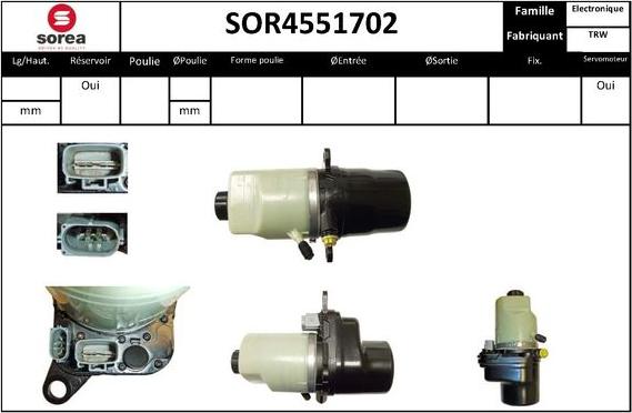 EAI SOR4551702 - Гидравлический насос, рулевое управление, ГУР autosila-amz.com