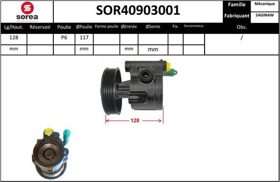 EAI SOR40903001 - Гидравлический насос, рулевое управление, ГУР autosila-amz.com
