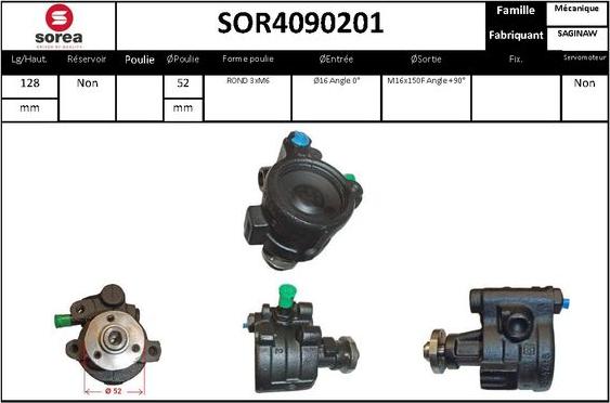 EAI SOR4090201 - Гидравлический насос, рулевое управление, ГУР autosila-amz.com