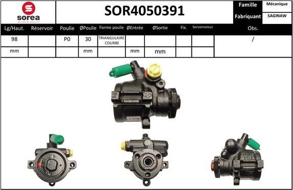 EAI SOR4050391 - Гидравлический насос, рулевое управление, ГУР autosila-amz.com