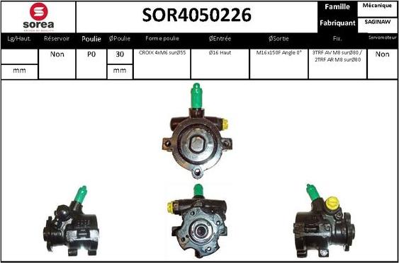 EAI SOR4050226 - Гидравлический насос, рулевое управление, ГУР autosila-amz.com