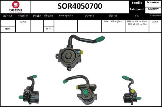 EAI SOR4050700 - Гидравлический насос, рулевое управление, ГУР autosila-amz.com