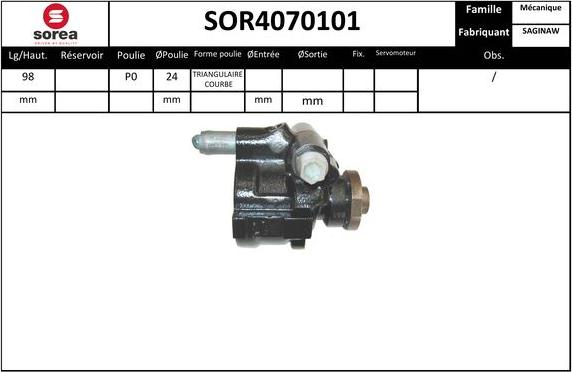 EAI SOR4070101 - Гидравлический насос, рулевое управление, ГУР autosila-amz.com