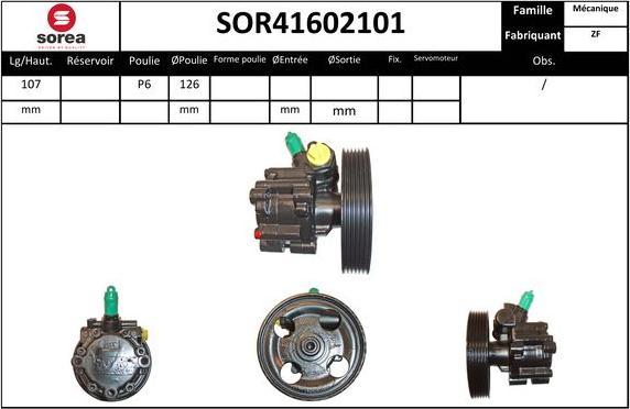 EAI SOR41602101 - Гидравлический насос, рулевое управление, ГУР autosila-amz.com